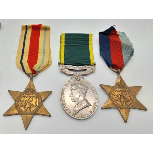 814 - Five WW2 Medals Awarded to BMBR Murdoch of the Royal Artillery. Comes with miniature medal bar. Note... 