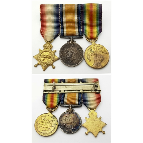 815 - Three WW2 Medals Awarded to DVR. Perkins of the Royal Artillery. Comes with a miniature medal bar.