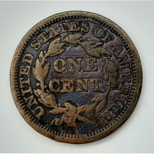 875 - A USA Large One Cent Coin.
