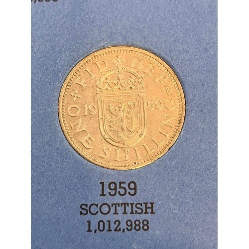 154 - WHITMAN SHILLING ALBUM 1953 - 1966. Completely filled. To include scarce 1959 SCOTTISH SHILLING. Nic... 