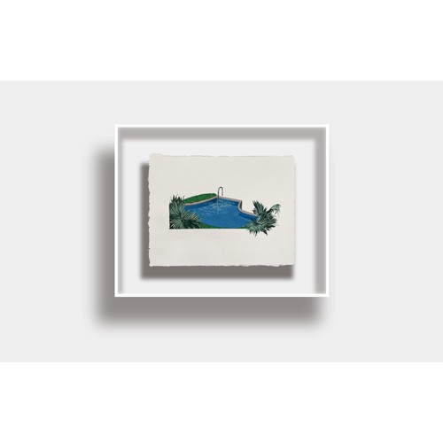 897 - A Water-colour Painting，23cm x 18cm, with frame size: 36cm x 29cm, 2025.
 *This item is held at Cadm... 