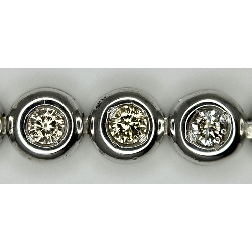 839 - A STUNNING 18K WHITE GOLD DIAMOND TENNIS BRACELET. DIAMOND WEIGHT 2CT. TOTAL WEIGHT 14.7G. TOTAL LEN... 