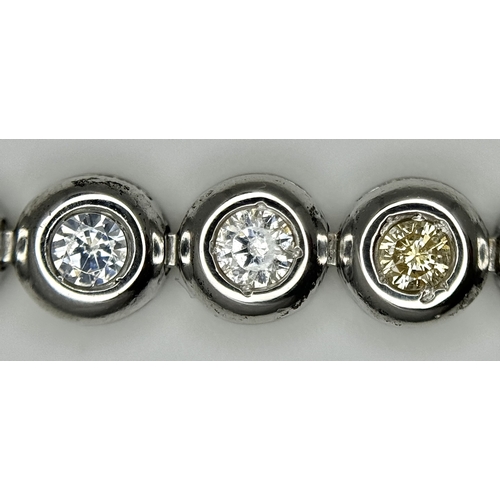 839 - A STUNNING 18K WHITE GOLD DIAMOND TENNIS BRACELET. DIAMOND WEIGHT 2CT. TOTAL WEIGHT 14.7G. TOTAL LEN... 