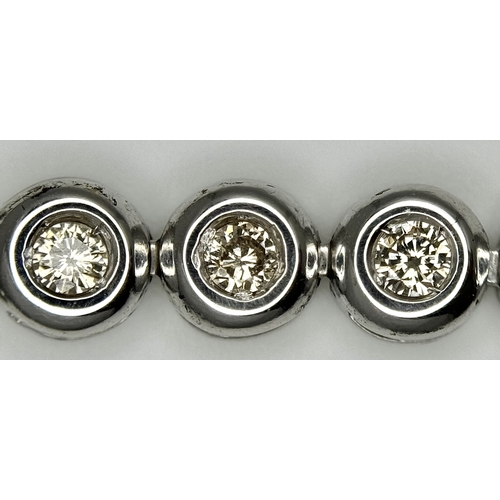 839 - A STUNNING 18K WHITE GOLD DIAMOND TENNIS BRACELET. DIAMOND WEIGHT 2CT. TOTAL WEIGHT 14.7G. TOTAL LEN... 