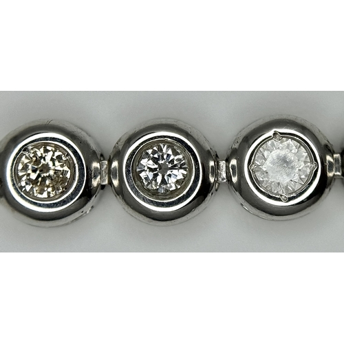 839 - A STUNNING 18K WHITE GOLD DIAMOND TENNIS BRACELET. DIAMOND WEIGHT 2CT. TOTAL WEIGHT 14.7G. TOTAL LEN... 