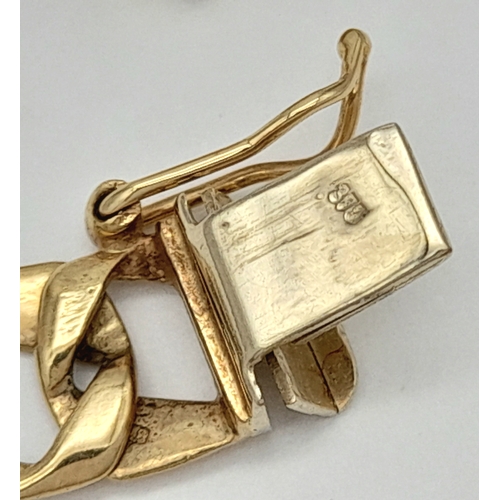 598 - A 9K Yellow Gold Identity Bracelet. Fortunately, it belonged to a John! 19cm. 10g.