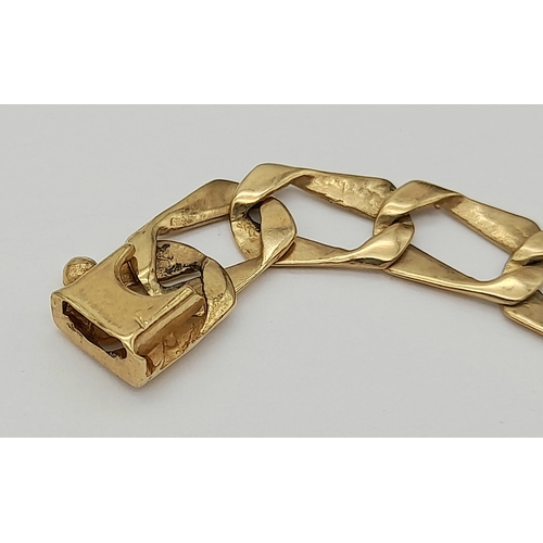 598 - A 9K Yellow Gold Identity Bracelet. Fortunately, it belonged to a John! 19cm. 10g.