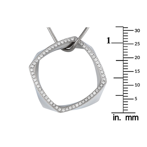 826 - A Tiffany & Co. Frank Gehry Platinum 0.60ct Diamond Torque Necklace.  Designed by Frank Gehry for Ti... 