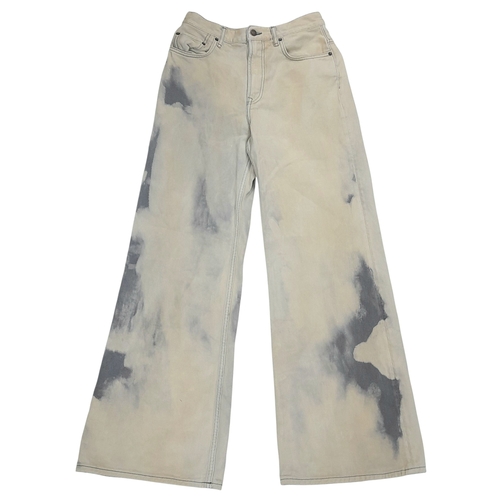 727 - A pair of Acne Studios beige washed denim jeans featuring a high rise waist and classic five-pocket ... 