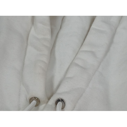 903 - A Dior white soft cotton embroidered logo hoodie. Size XS. Ref J310