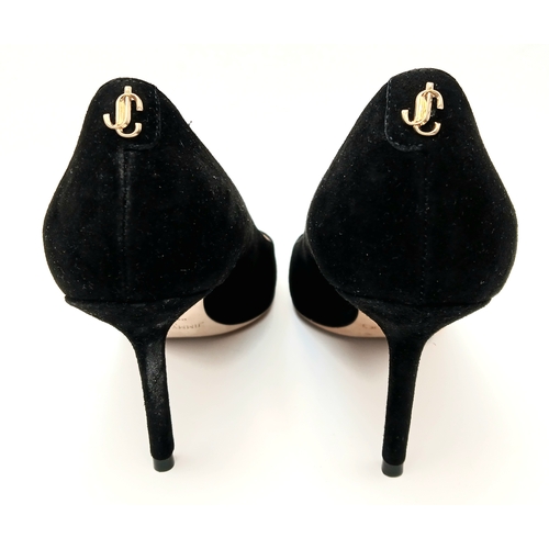 622 - A pair of Jimmy Choo classic black suede pointed Romy heels. Size 35/UK size 2.5. In a good conditio... 