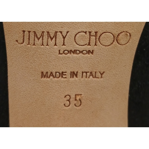 622 - A pair of Jimmy Choo classic black suede pointed Romy heels. Size 35/UK size 2.5. In a good conditio... 