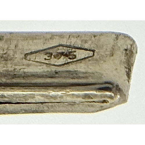 581 - A Vintage 9K Yellow Gold Diamond Set Bangle. A small kink mid bangle so as found. Clip open design. ... 