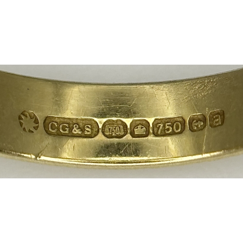 608 - An 18K Yellow Gold and Diamond Half Eternity Ring. Size K. 2.5g. Ref: NL-1161405.