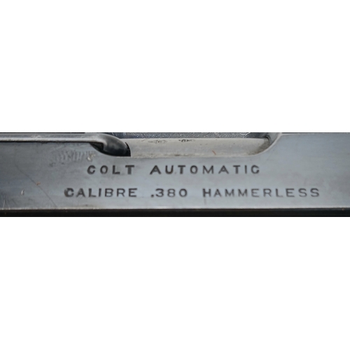 810 - A Deactivated Colt Semi-Automatic Model 1903 Hammerless Pistol. Original brown leather holster. A lo... 