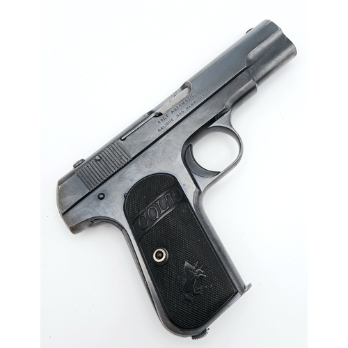 810 - A Deactivated Colt Semi-Automatic Model 1903 Hammerless Pistol. Original brown leather holster. A lo... 