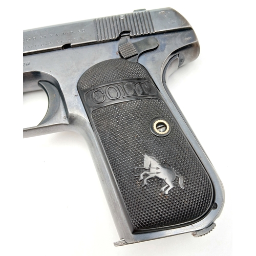 810 - A Deactivated Colt Semi-Automatic Model 1903 Hammerless Pistol. Original brown leather holster. A lo... 