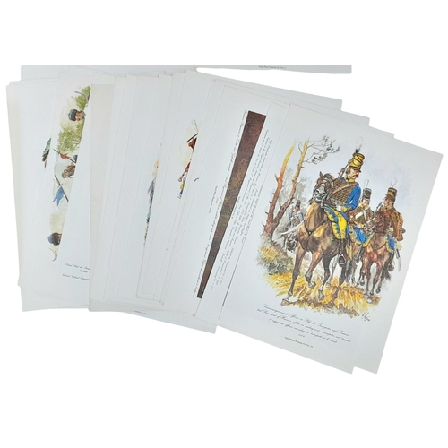 822 - A Collection of 197 Fanfaro Military Prints. With case. 24 x 34cm. In good condition.
