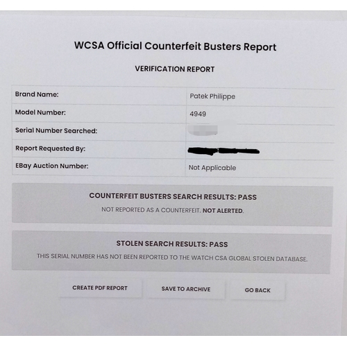 195 - A Patek Philippe 18K White Gold and Diamond Gondolo Ladies Watch. Model 4949. New strap with origina... 