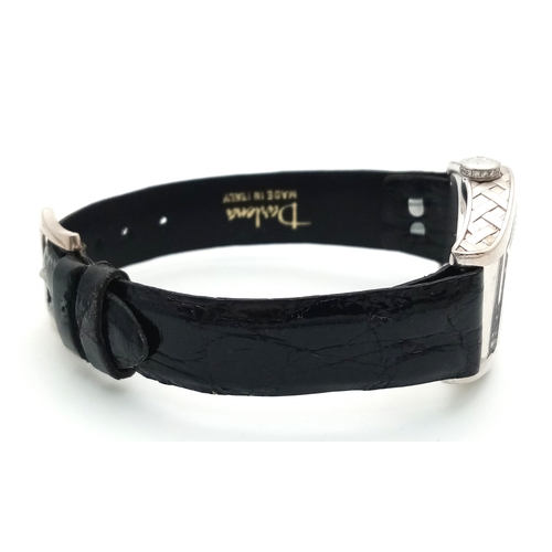 195 - A Patek Philippe 18K White Gold and Diamond Gondolo Ladies Watch. Model 4949. New strap with origina... 