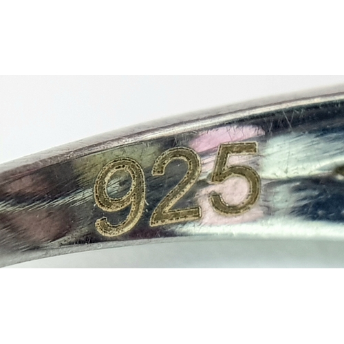 125 - A 5.65ct Pink Tourmaline Gemstone Ring with Opal Centre Cabochon and 0.30ctw of Old Diamond Accents.... 