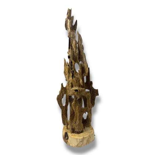 991 - A Natural Agarwood Root abstract Sculpture. The natural agarwood fragrance is well known for its pur... 
