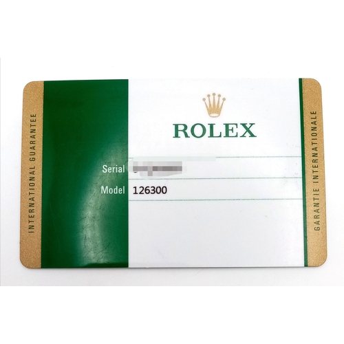39 - A Rolex 'Vampire' Datejust Gents Automatic Watch. Model 126300. The entire exterior of the watch (in... 