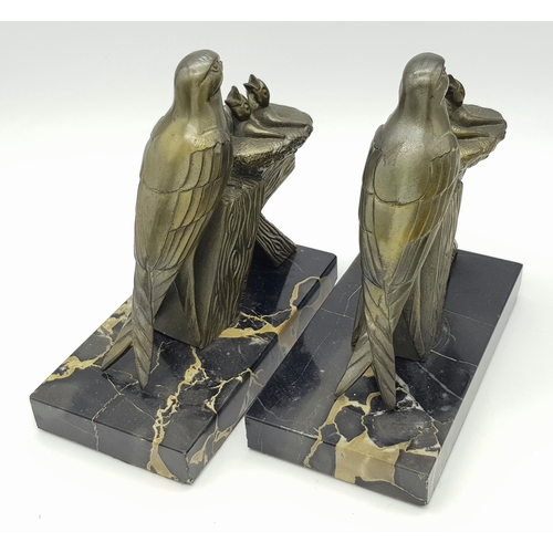 114 - A TRULY SUPERB RARE PAIR OF ART DECO BRONZE BOOKENDS. WONDERFUL QUALITY AND DETAIL  FEATURING A MOTH... 