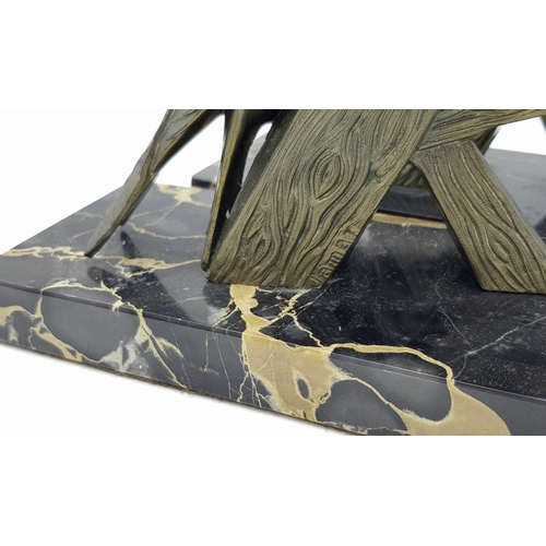 114 - A TRULY SUPERB RARE PAIR OF ART DECO BRONZE BOOKENDS. WONDERFUL QUALITY AND DETAIL  FEATURING A MOTH... 