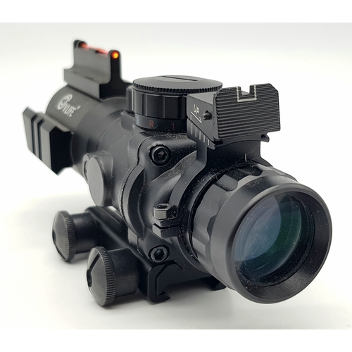 A VLIFE 4 x32 Compact Rifle Scope. Optics good. In good condition ...