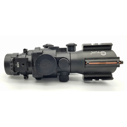 A VLIFE 4 x32 Compact Rifle Scope. Optics good. In good condition ...