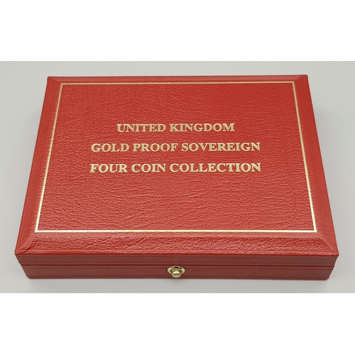 94 - A 1997 United Kingdom Gold Proof Four Coin Sovereign Collection. This 1997 Proof gold 22K Gold Sover... 