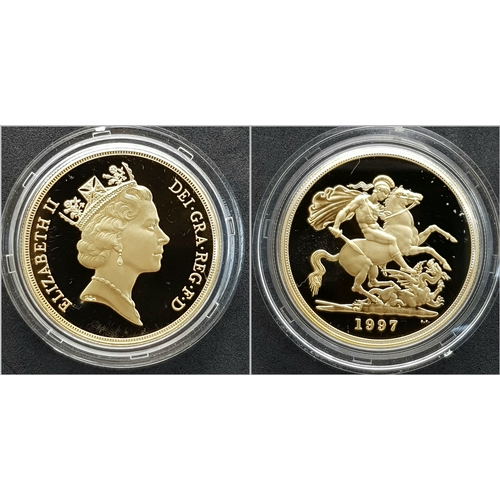 94 - A 1997 United Kingdom Gold Proof Four Coin Sovereign Collection. This 1997 Proof gold 22K Gold Sover... 