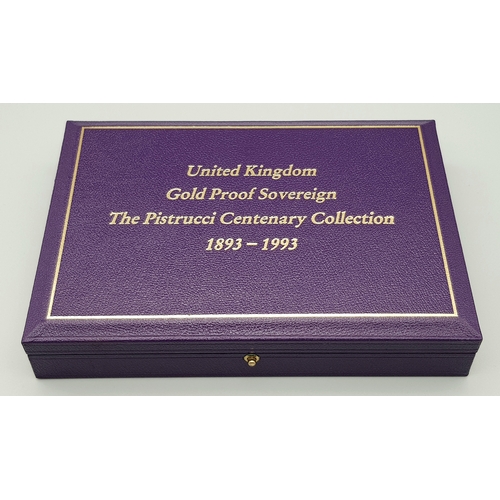 115 - A Royal Mint United Kingdom 1993 Gold Proof Four Coin Limited Edition Sovereign Set: The Queen Eliza... 
