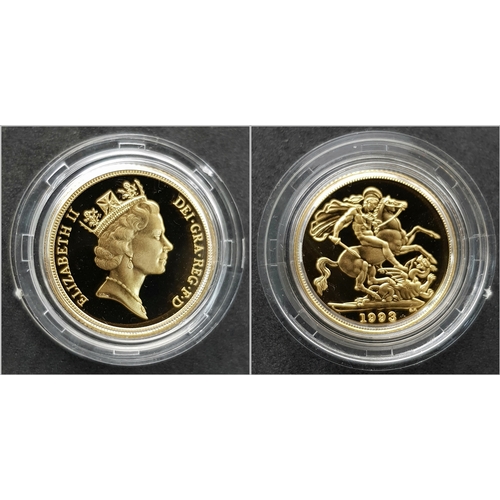 115 - A Royal Mint United Kingdom 1993 Gold Proof Four Coin Limited Edition Sovereign Set: The Queen Eliza... 