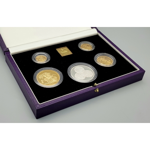 115 - A Royal Mint United Kingdom 1993 Gold Proof Four Coin Limited Edition Sovereign Set: The Queen Eliza... 