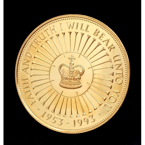 129 - A Royal Mint United Kingdom Coronation 40th Anniversary Gold Coin. To celebrate the Fortieth Anniver... 