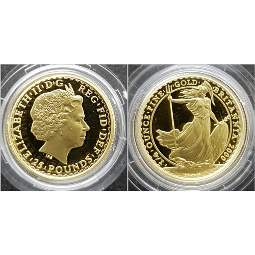 66 - A Royal Mint 2000 Gold Proof Britannia Coin Collection. This coin set features 4 x 22k gold coins po... 