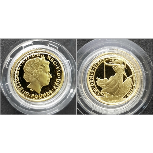 66 - A Royal Mint 2000 Gold Proof Britannia Coin Collection. This coin set features 4 x 22k gold coins po... 