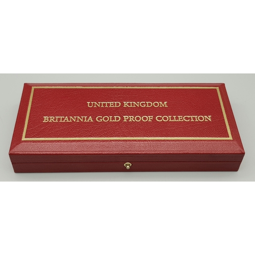 66 - A Royal Mint 2000 Gold Proof Britannia Coin Collection. This coin set features 4 x 22k gold coins po... 