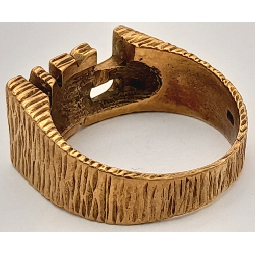 78 - A 9K Yellow Gold Initial Signet Ring. If your initials or nickname is 'MA' its your lucky day. Size ... 