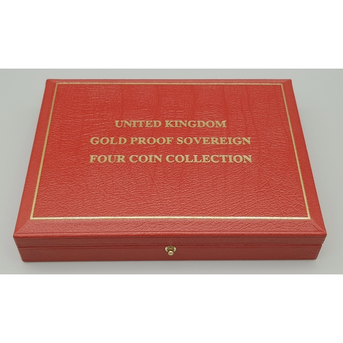 80 - A 1994 United Kingdom Gold Proof Sovereign Four Coin Collection. The 1994, 22K gold proof four coin ... 