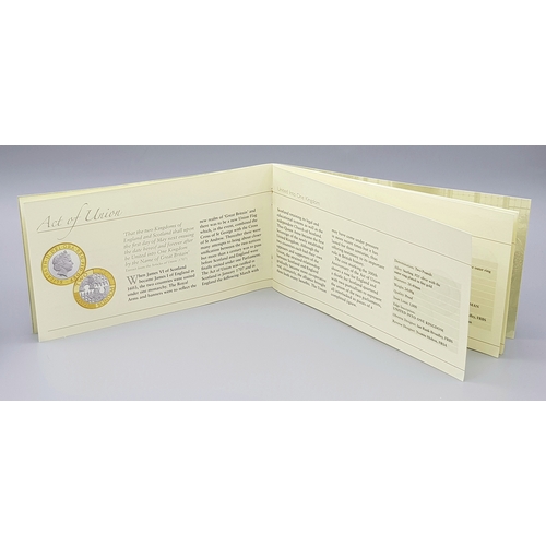 122 - A 2007 United Kingdom Piedfort Silver Proof Five-Coin  Collection. £5 Diamond wedding crown - 58.56g... 