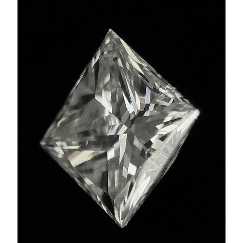 136 - A Loose, Natural Princess Cut 0.373ct Diamond. VVS2 clarity, I colour. IDL certificate.