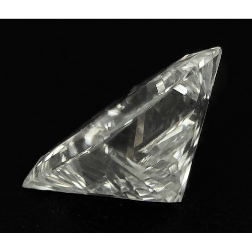 136 - A Loose, Natural Princess Cut 0.373ct Diamond. VVS2 clarity, I colour. IDL certificate.