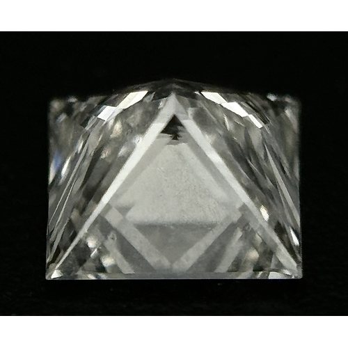 136 - A Loose, Natural Princess Cut 0.373ct Diamond. VVS2 clarity, I colour. IDL certificate.