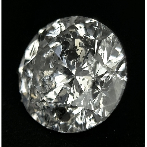 146 - A Loose, Natural Round Brilliant Cut 1.042ct Diamond. I2 clarity, F colour. IDL certificate.