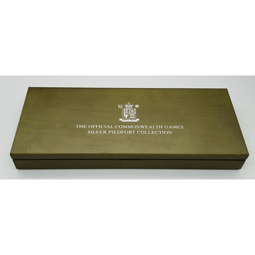 155 - The Official Commonwealth Games Piedfort Silver Proof Four-Coin Collection. This collection contains... 