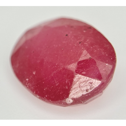 730 - A 9.68ct Faceted Madagascan Natural Ruby Gemstone. Oval shape. GLI certified. Ref: V.C.11