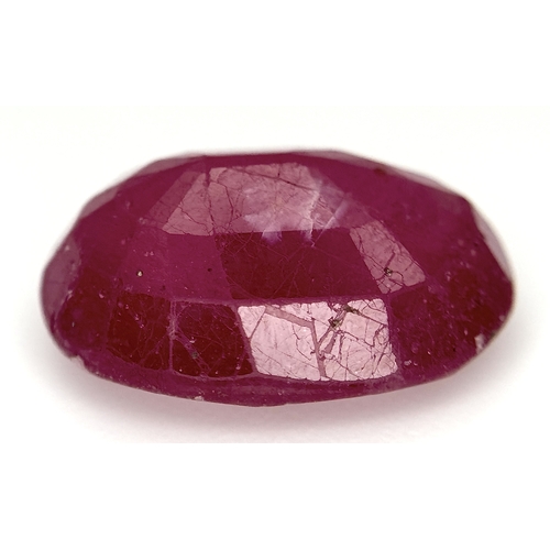 730 - A 9.68ct Faceted Madagascan Natural Ruby Gemstone. Oval shape. GLI certified. Ref: V.C.11